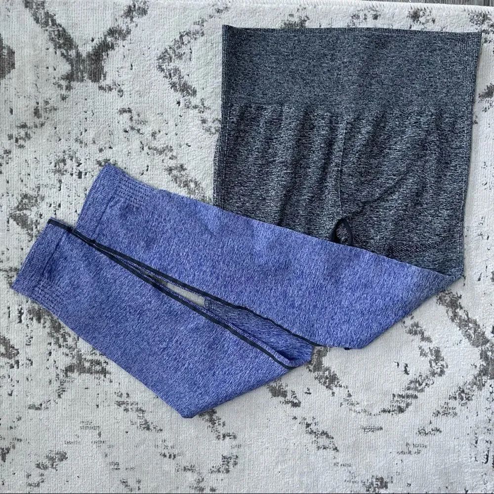 Gymshark Seamless Ombre Leggings gray to purple